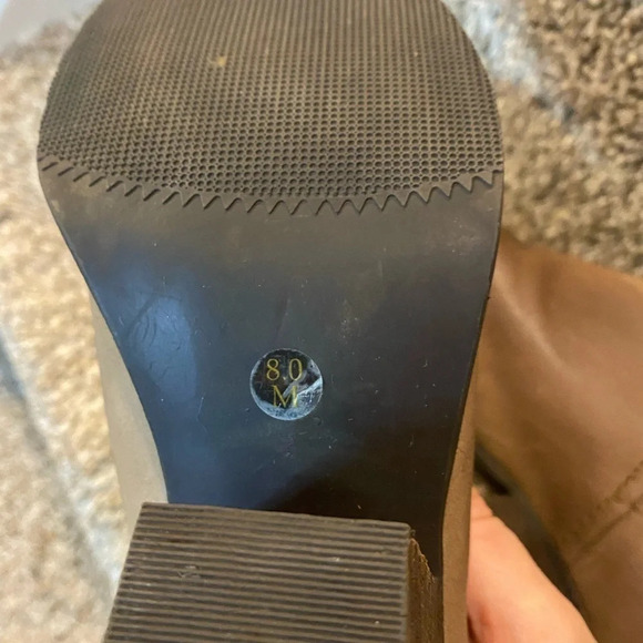 STEVE MADDEN Adelphie Leather Ankle Booties in Taupe Size 8 - Picture 7 of 8